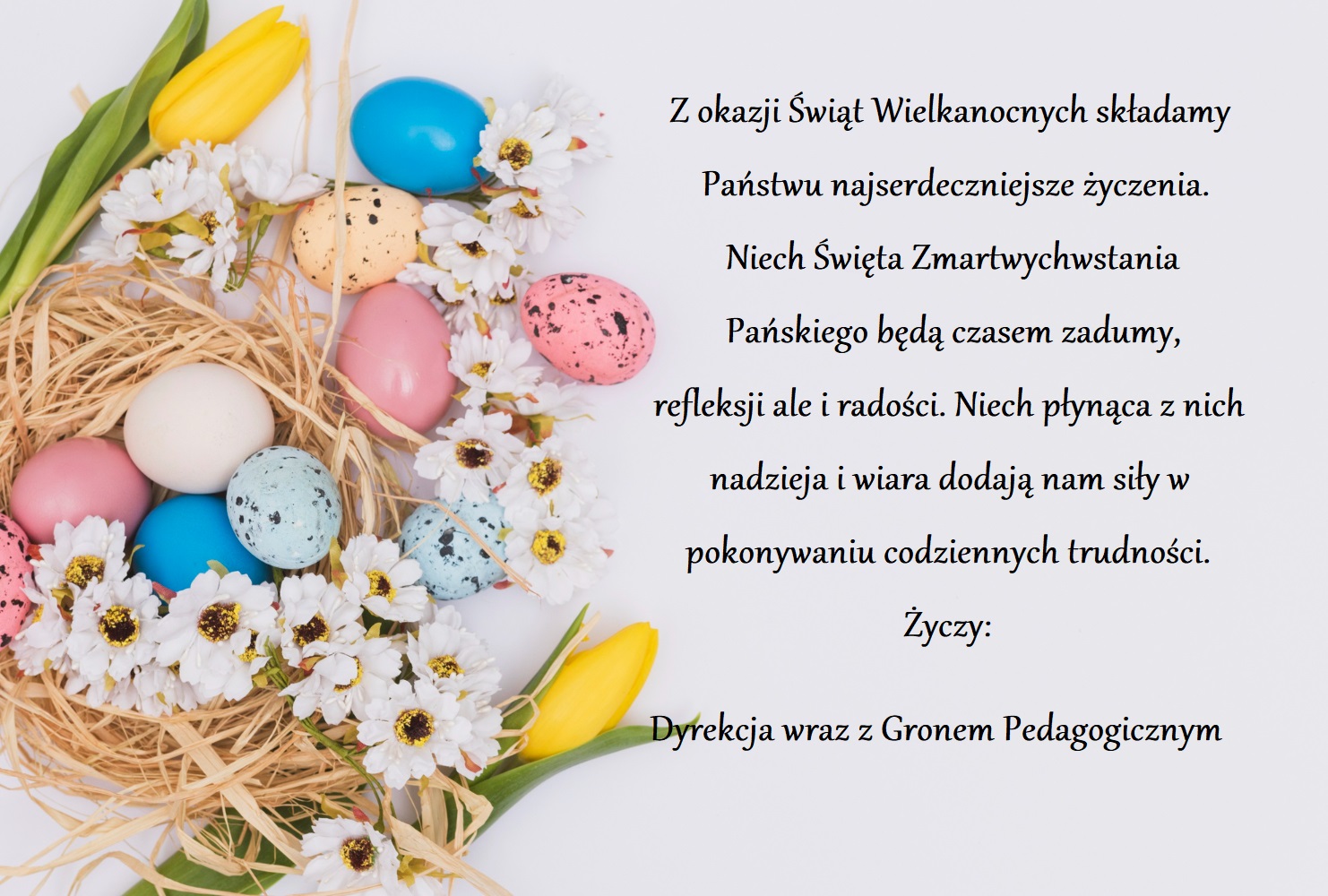 Obraz autorstwa <a href="https://pl.freepik.com/darmowe-zdjecie/kwiaty-w-poblizu-jaj-i-gniazdo_1691293.htm#query=wielkanoc&position=5&from_view=keyword&track=sph">Freepik</a>