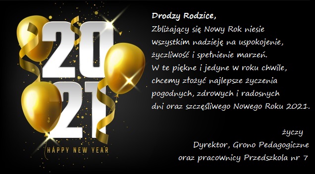 Szczęśliwego Nowego Roku 2021!